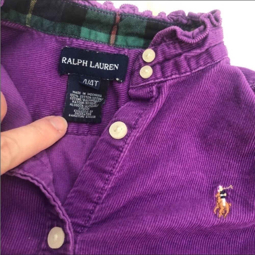 Ralph Lauren Purple Cord Shirtdress - Picture 7 of 11